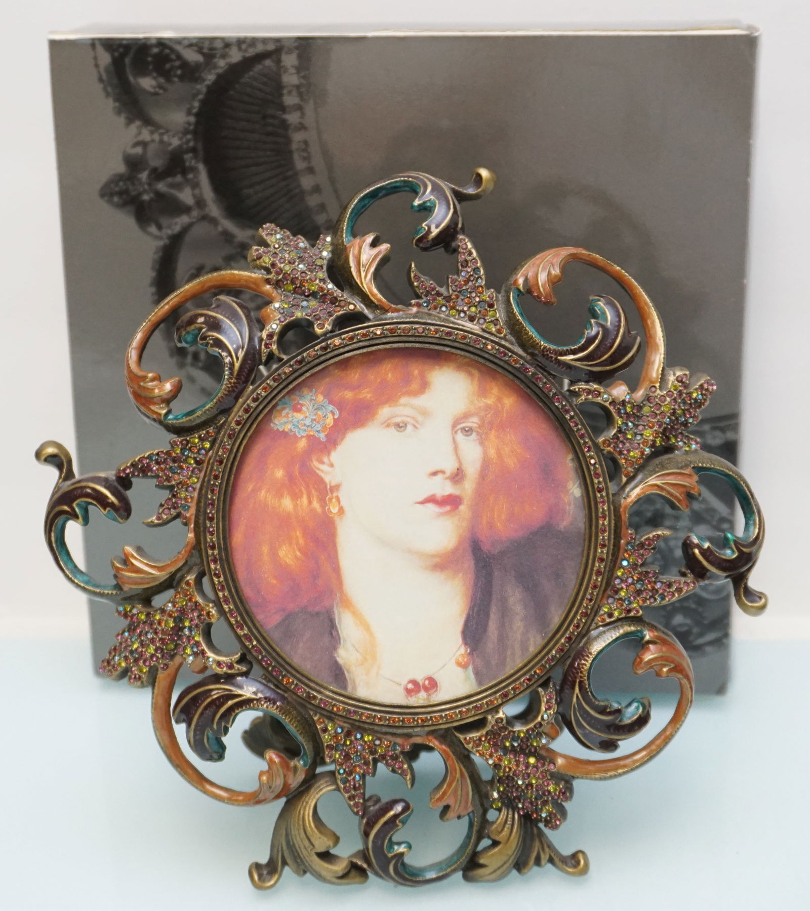 LARGE JAY STRONGWATER ENAMELE & CRYSTAL FRAME (1 of 6)