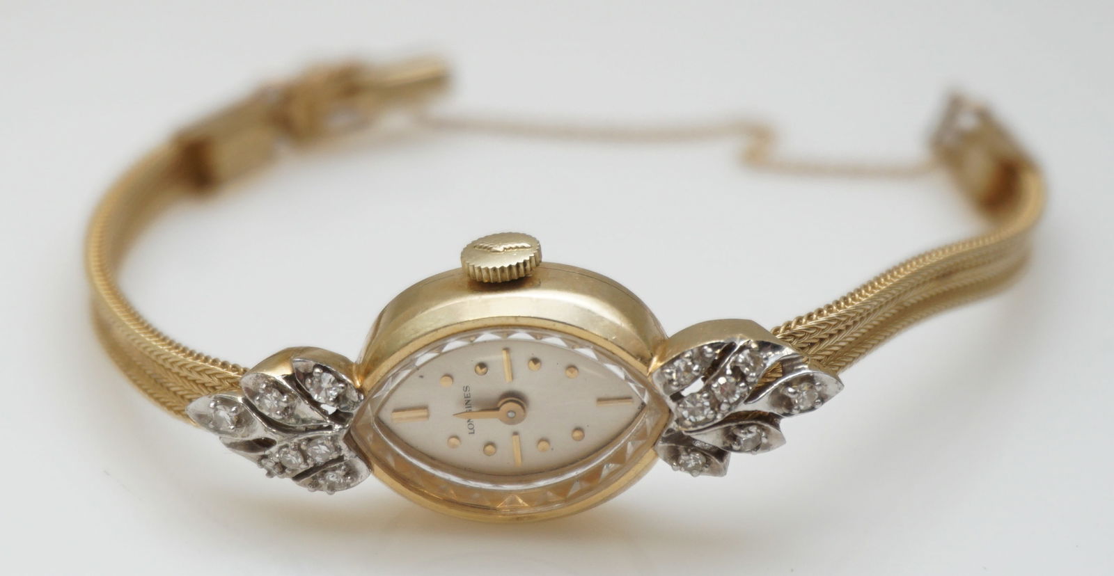 14KT GOLD DIAMOND LONGINES WATCH (1 of 4)