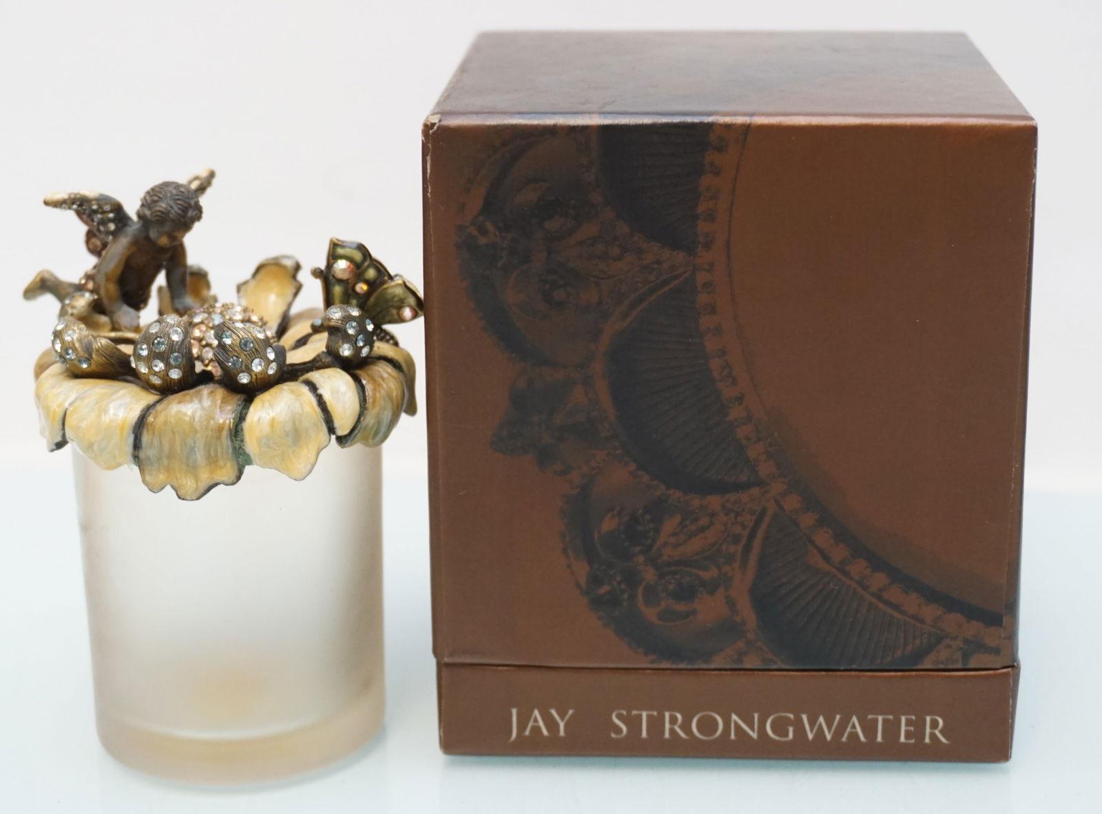 JAY STRONGWATER ENAMEL & CRYSTAL CANDLE HOLDER (1 of 6)
