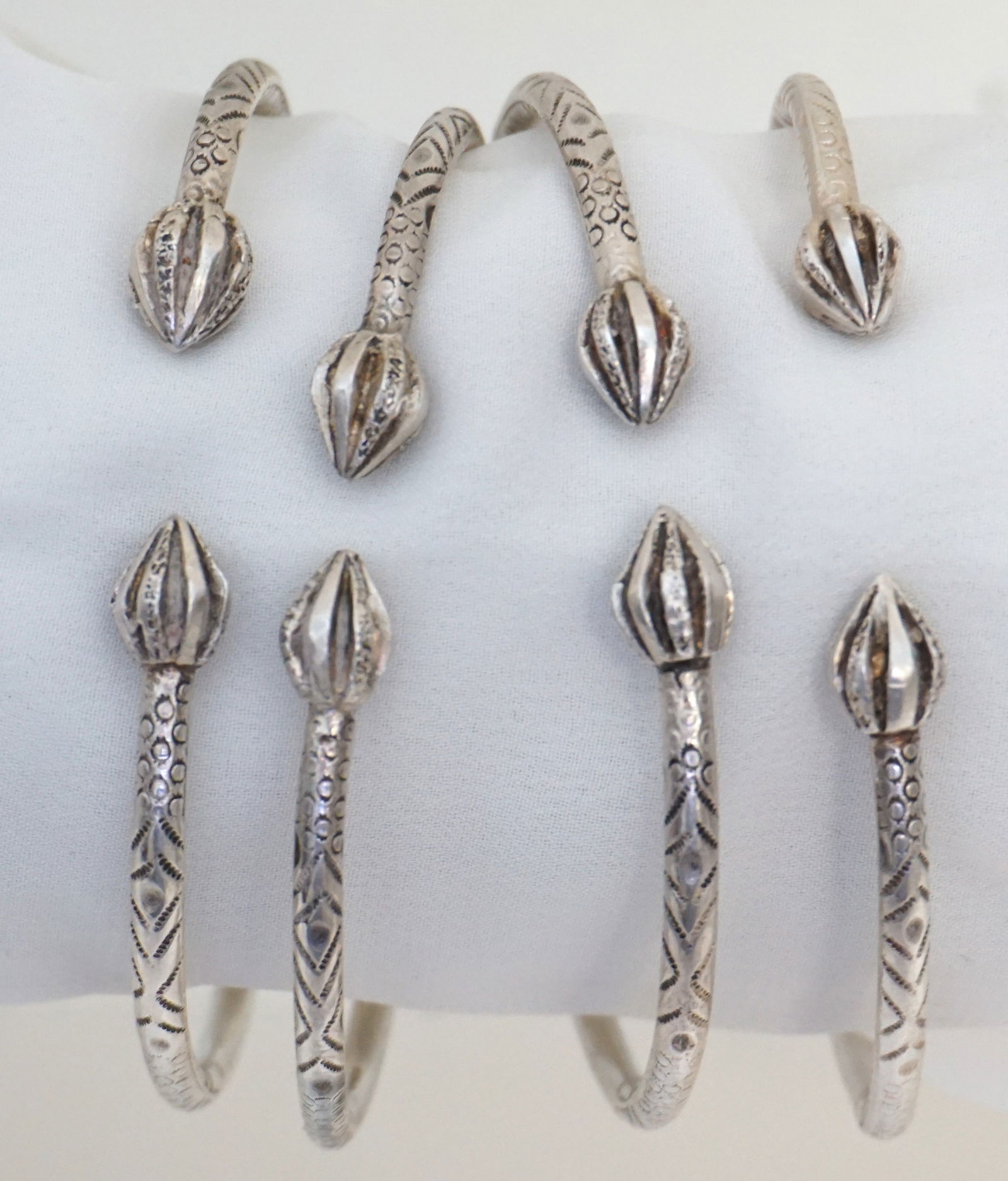 4PC MATCHING SILVER CUFF BRACELETS (1 of 3)