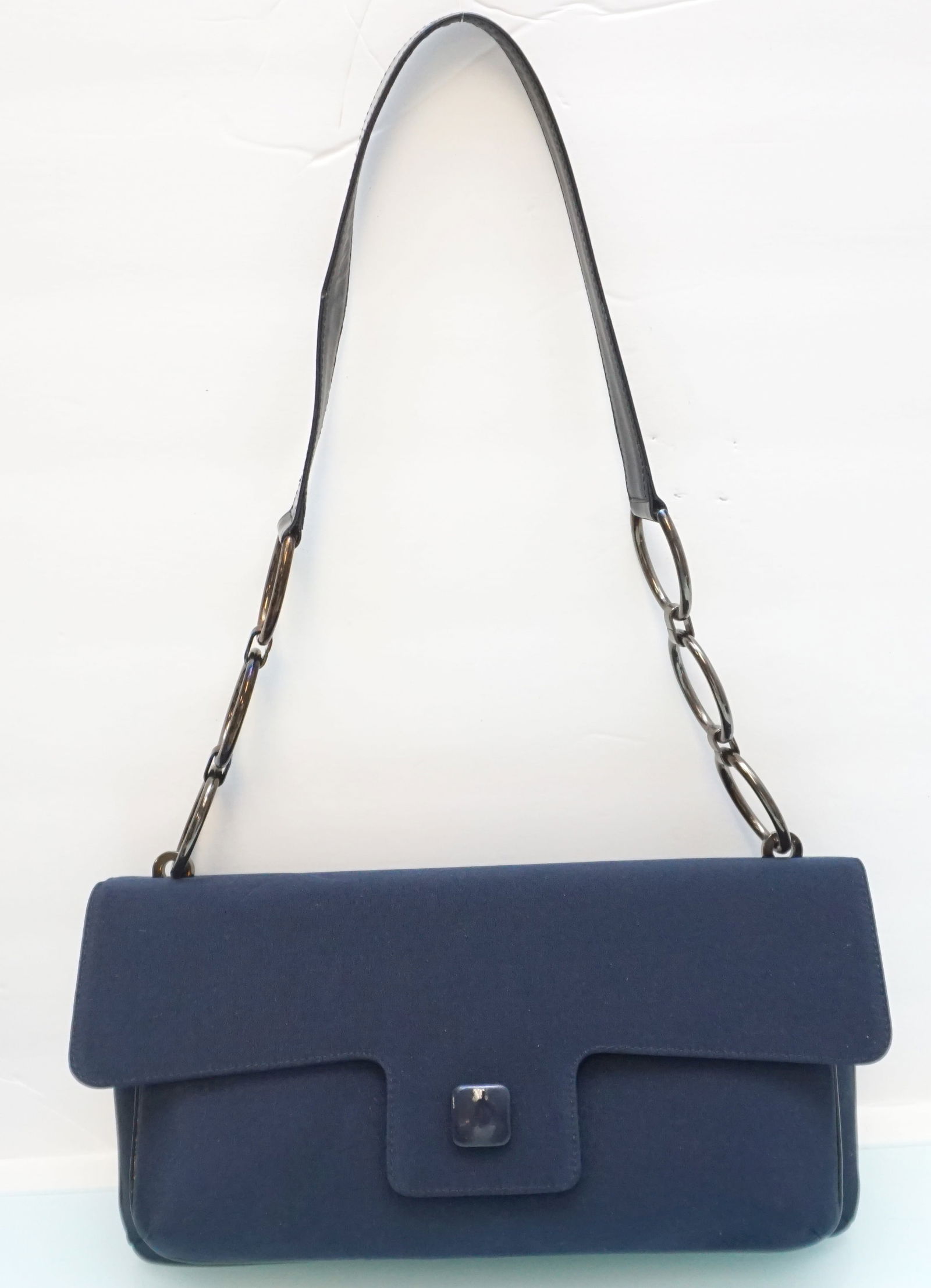 STUART WEITZMAN NAVY HANDBAG (1 of 5)