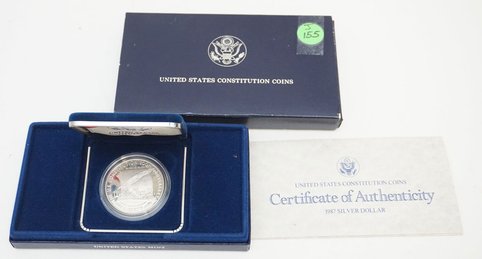 1987-S US CONSTITUTION PROOF SILVER DOLLAR (1 of 3)
