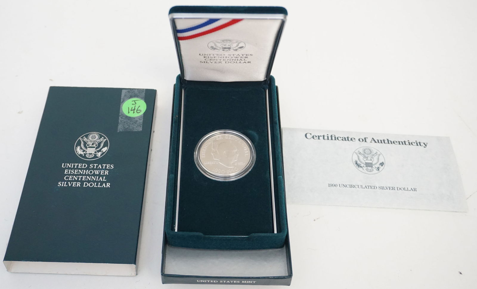 1990-W EISENHOWER CENTENNIAL SILVER DOLLAR (1 of 3)