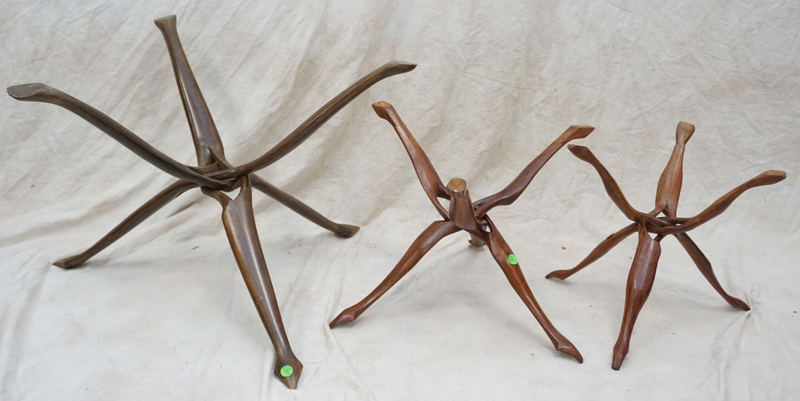 3PC AFRICAN INTERLOCKING TABLE STANDS (1 of 6)