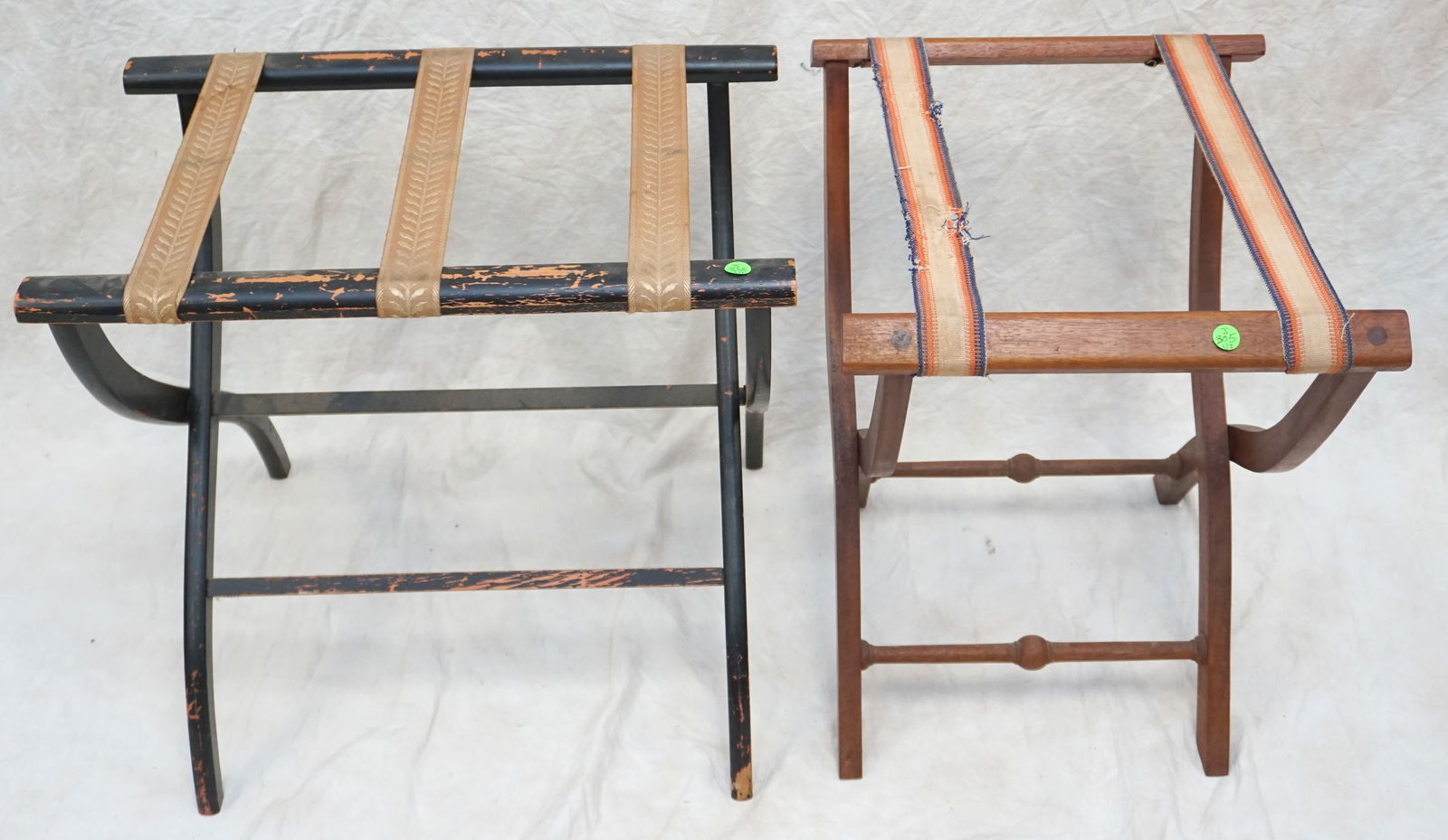 TWO VINTAGE LUGGAGE RACKS (1 of 4)