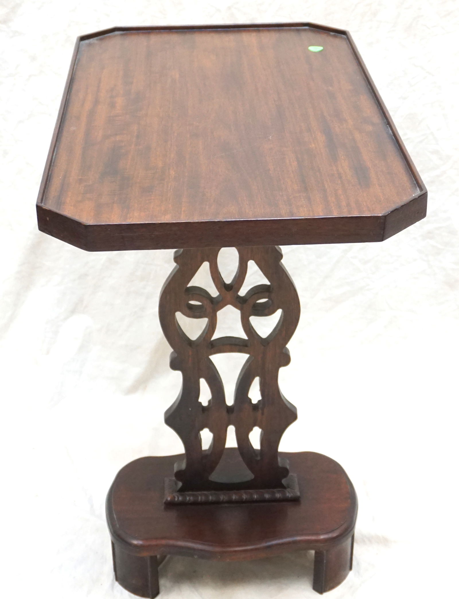 Octagonal mahogany tilt top side table (1 of 6)