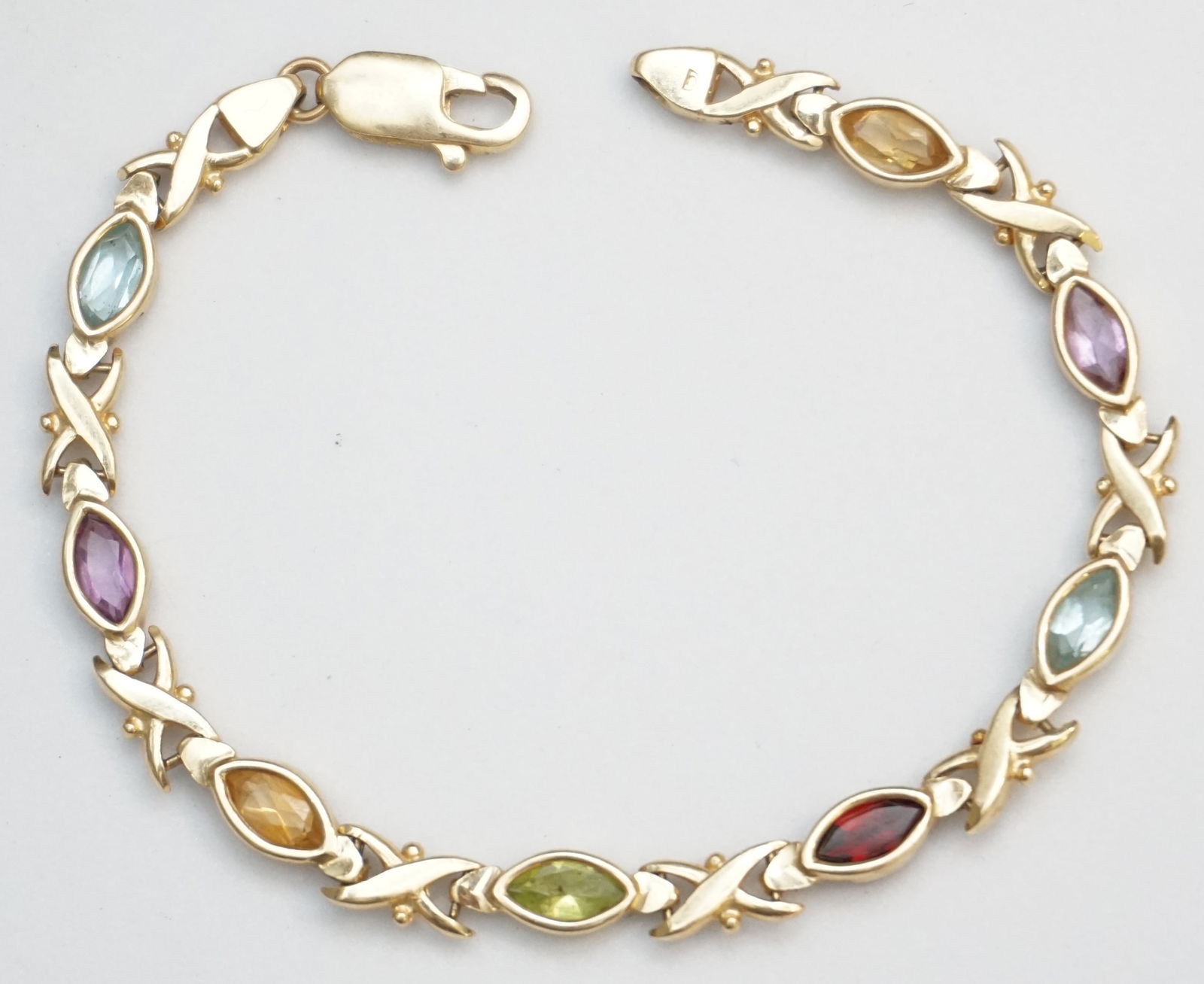 14KT GOLD SEMI-PRECIOUS STONE BRACELET (1 of 2)