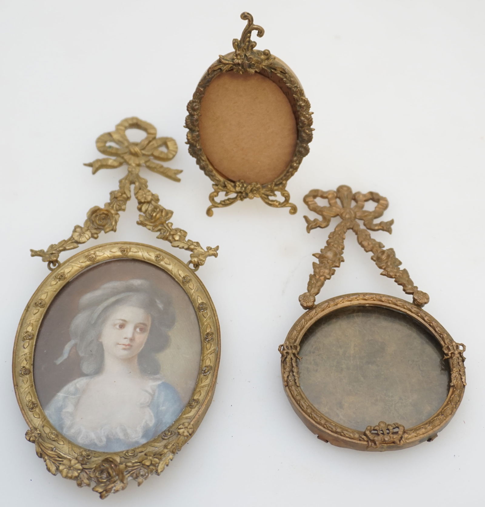 GRAFIN POTOCKA MINIATURE PORTRAIT & BRASS FRAMES (1 of 7)