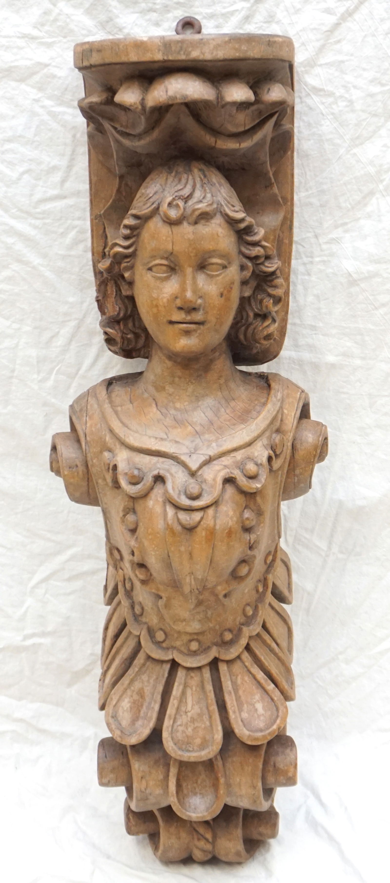 LATE 18TH C. HAND CARVED ITALIAN SHIP CORBEL (1 of 10)