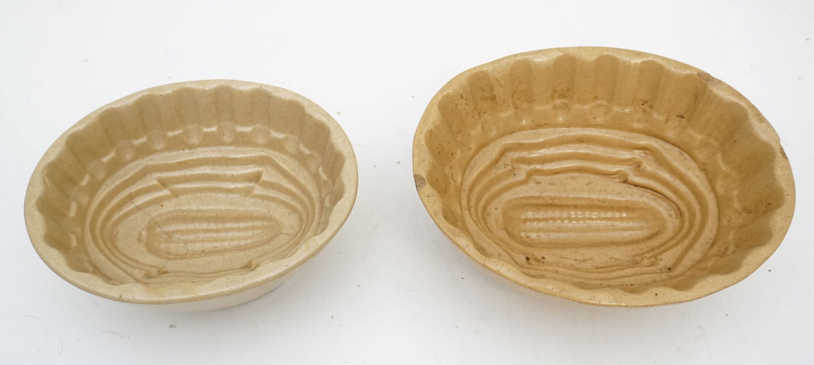 2PC ANTIQUE CERAMIC BUTTER MOLDS (1 of 7)