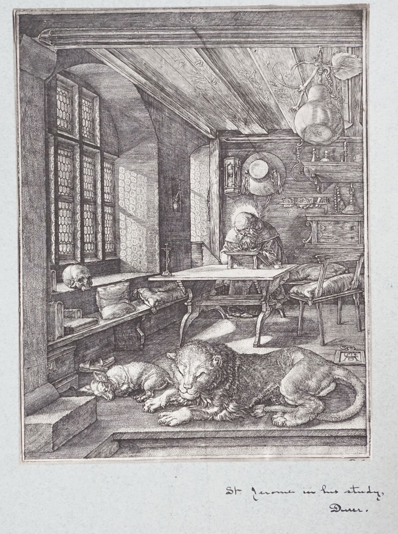 ST. JEROME IN HIS STUDY ETCHING BY DURER (1 of 4)