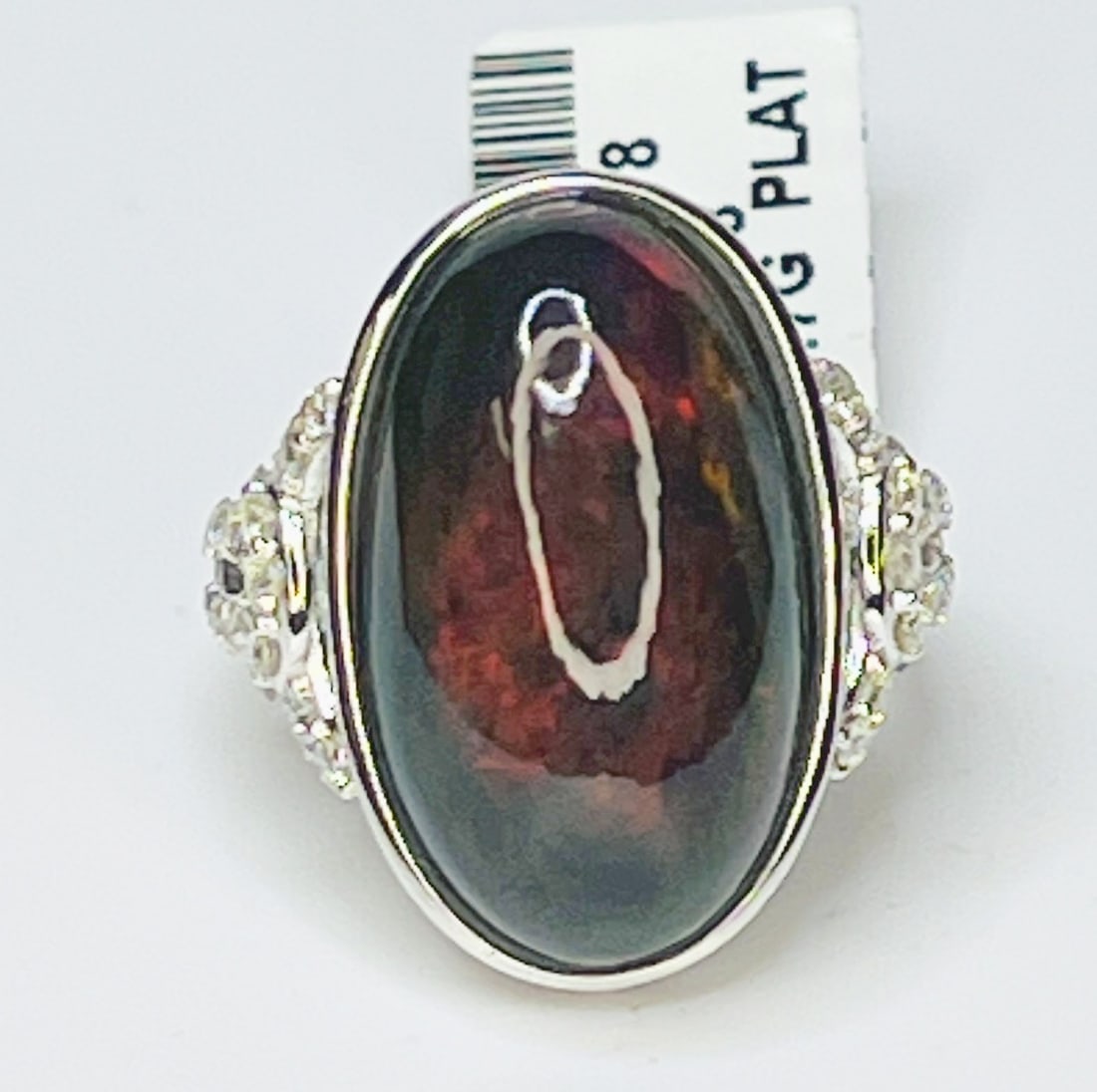 PLATINUM OPAL & DIAMOND RING (1 of 6)