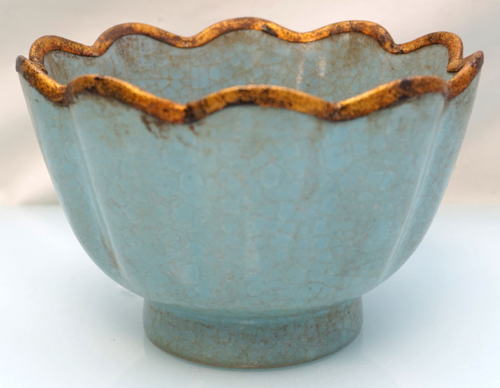 ANTIQUE CHINESE GILT FLOWER POT (1 of 8)