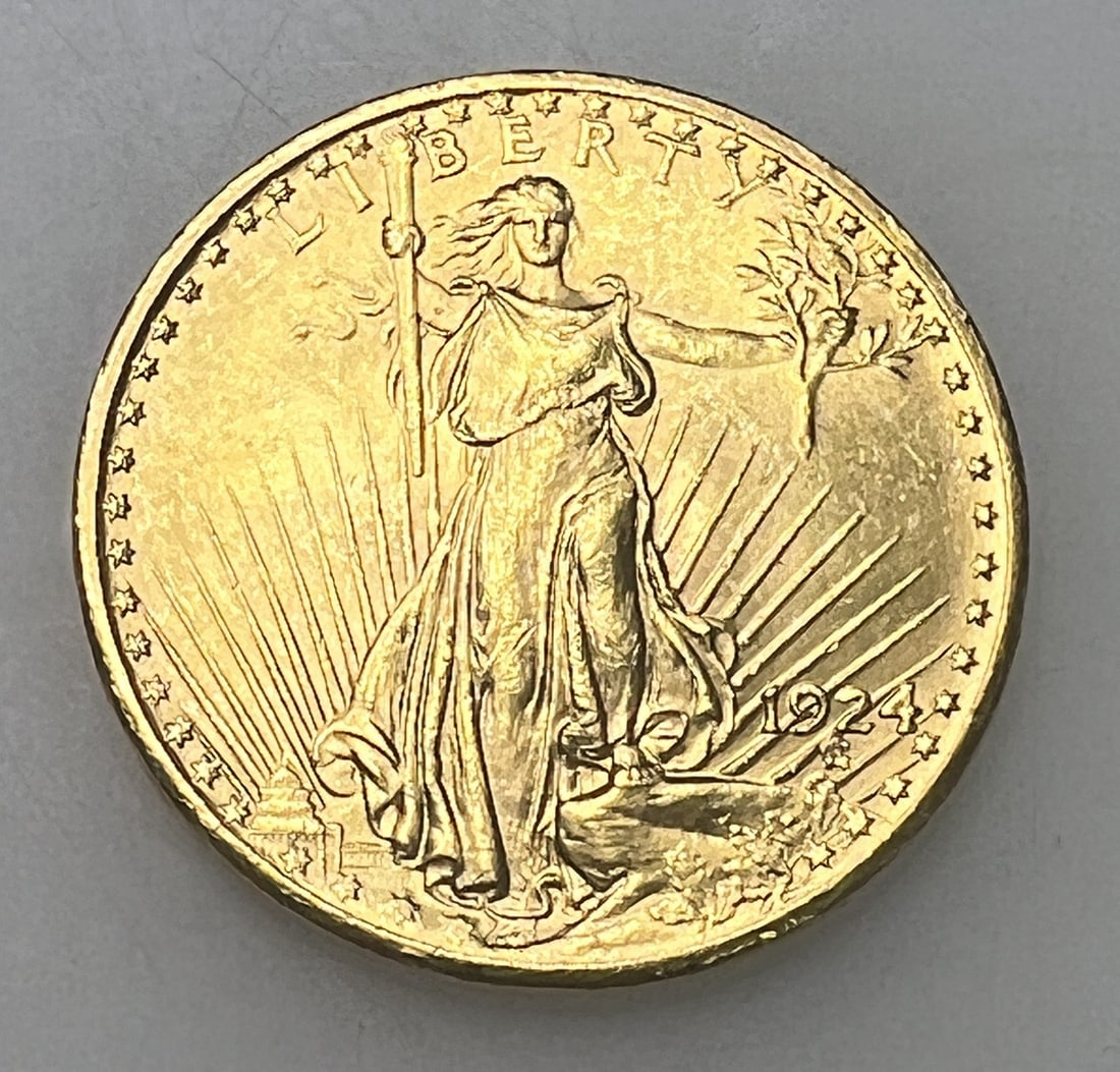 1924 $20 ST. GAUDINS GOLD COIN (1 of 2)