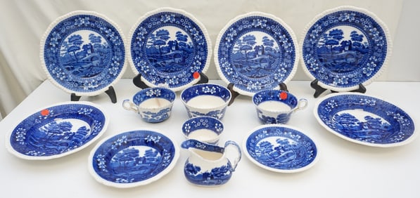 13PC COPELAND SPODE'S TOWER BLUE CHINA