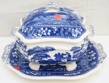 COPELAND SPODE'S TOWER TUREEN & UNDERPLATE