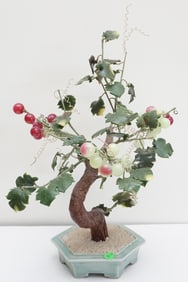 FAUX BONSAI TREE WITH GRAPES