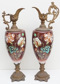 RED SET OF 2 EWERS
