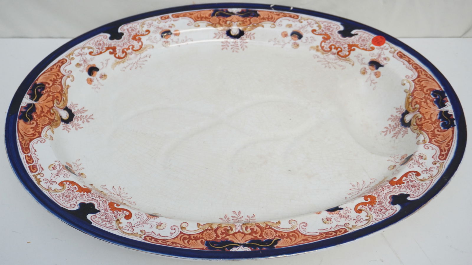 LARGE ANTIQUE "BOOTHS" ENGLISH STONEWARE MEAT PLATER (1 of 10)