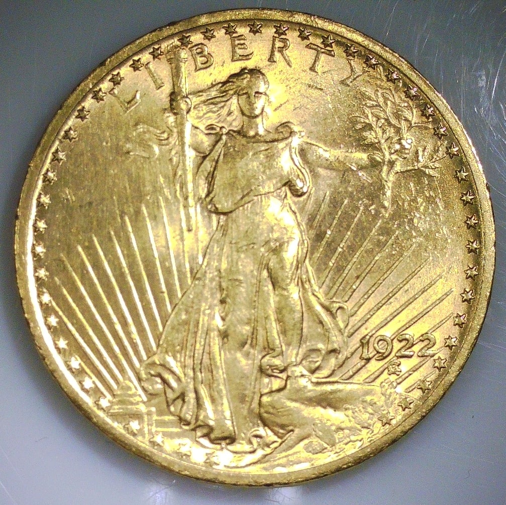 1922 $20 ST. GAUDINS GOLD COIN (1 of 2)