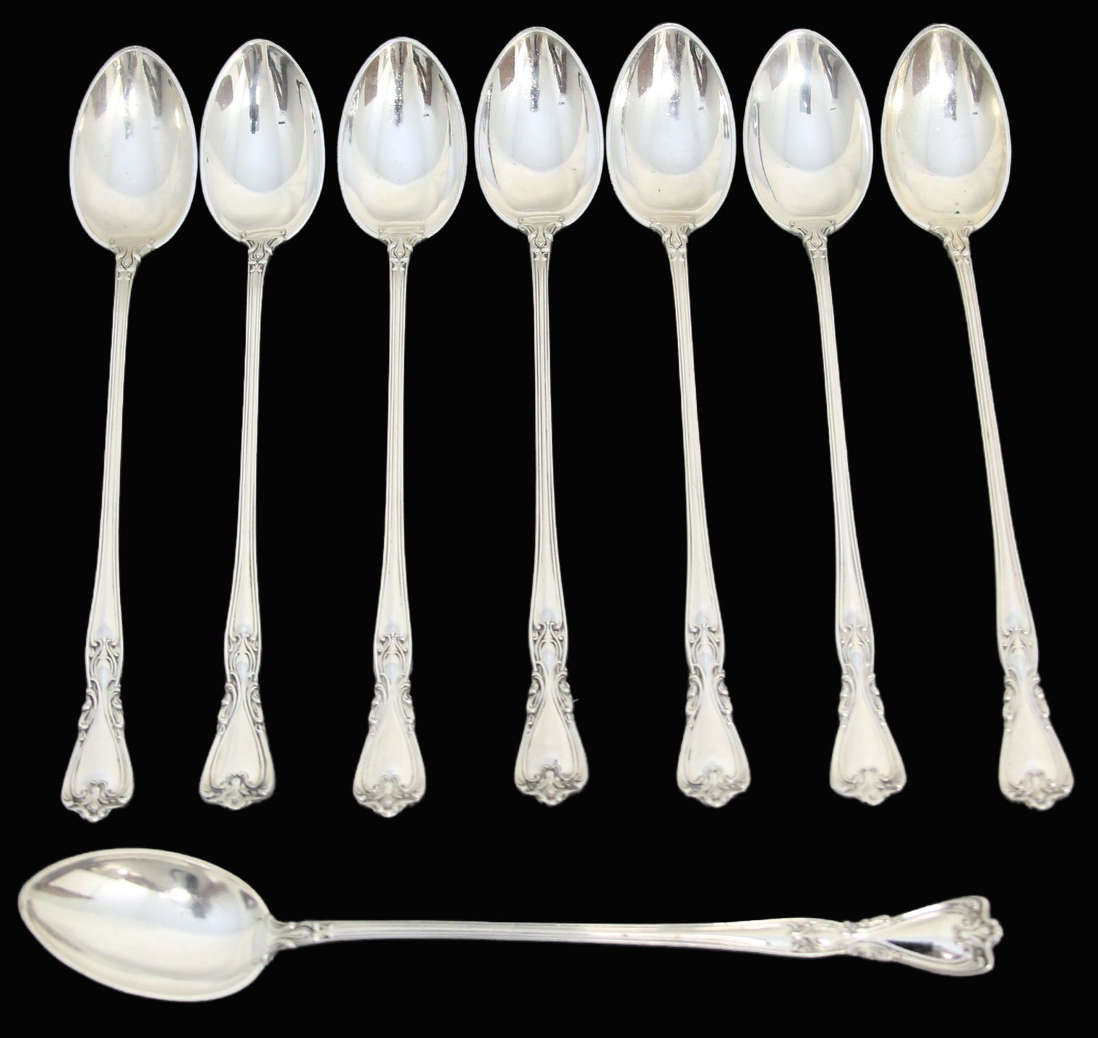 8PC CHANTILLY BY GORHAM - ICED TEA SPOONS (1 of 4)