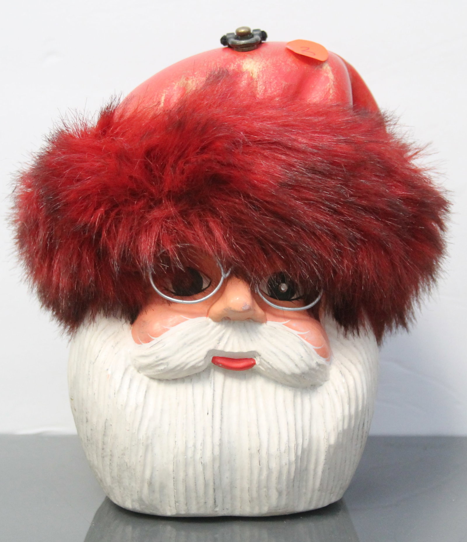 TIMMY WOODS BEVERLY HILLS SANTA HANDBAG: Timmy Woods Beverly Hills Custom Carved Santa Purse with Glasses - Limited Edition (#140/200) - Elevate your holiday ensemble with this charming purse from Timmy Woods Beverly Hills, featuring Santa w