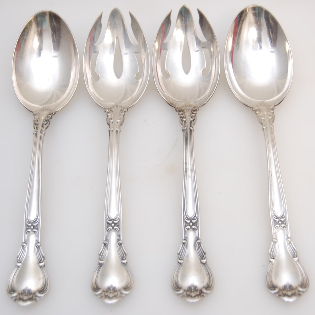 4PC GORHAM CHANTILLY STERLING SERVING SPOONS (1 of 3)