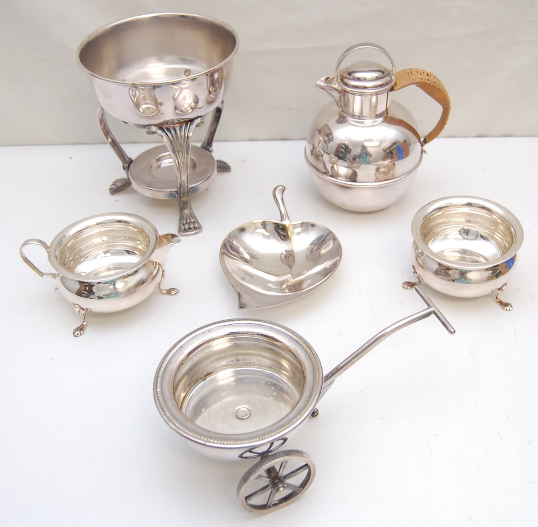 6PC SILVER PLATE SERVING PIECES (1 of 9)