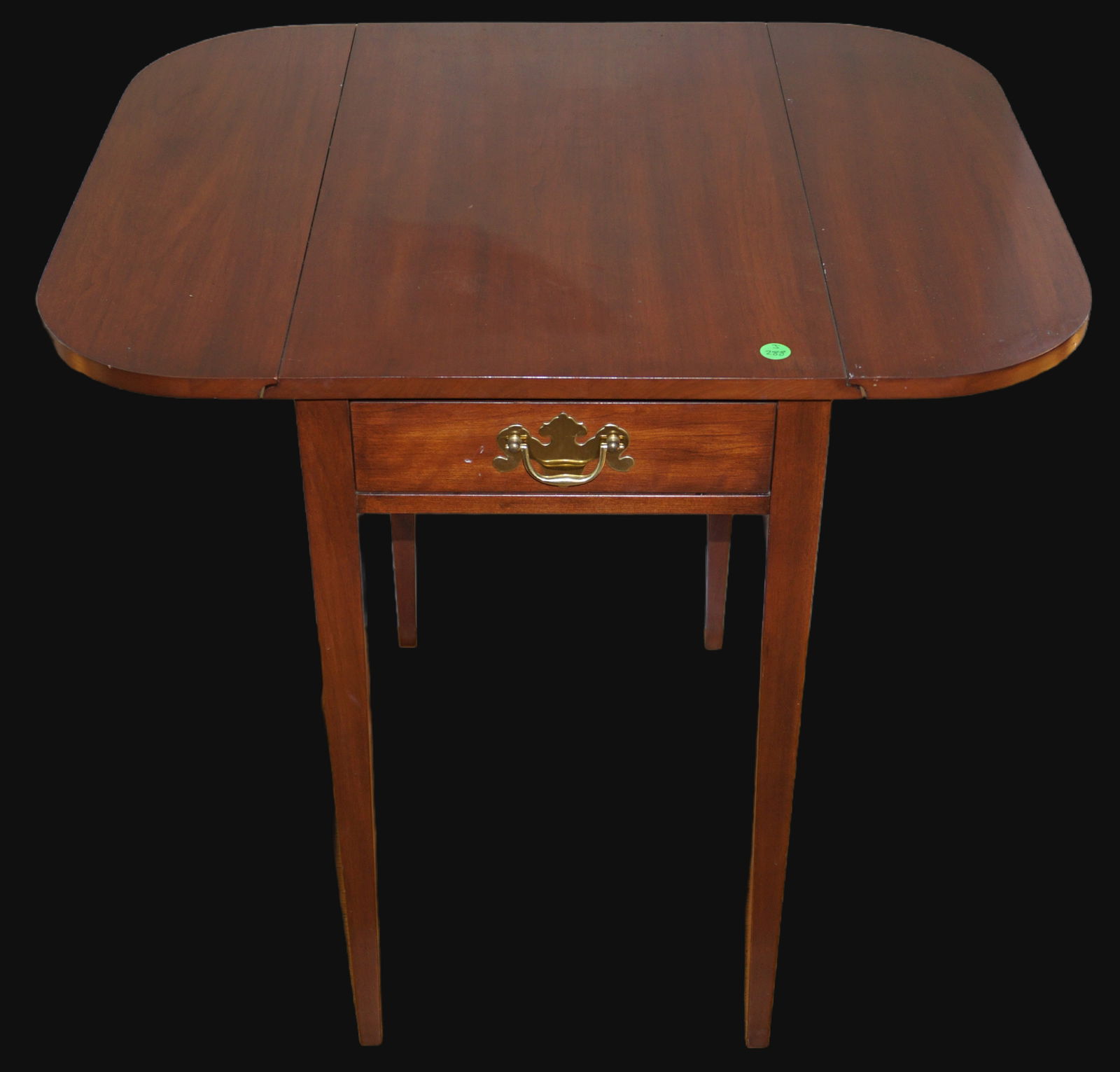 ONE DRAWER PEMBROKE DROP LEAF TABLE BY VIRGINIA GALLERIES (1 of 5)