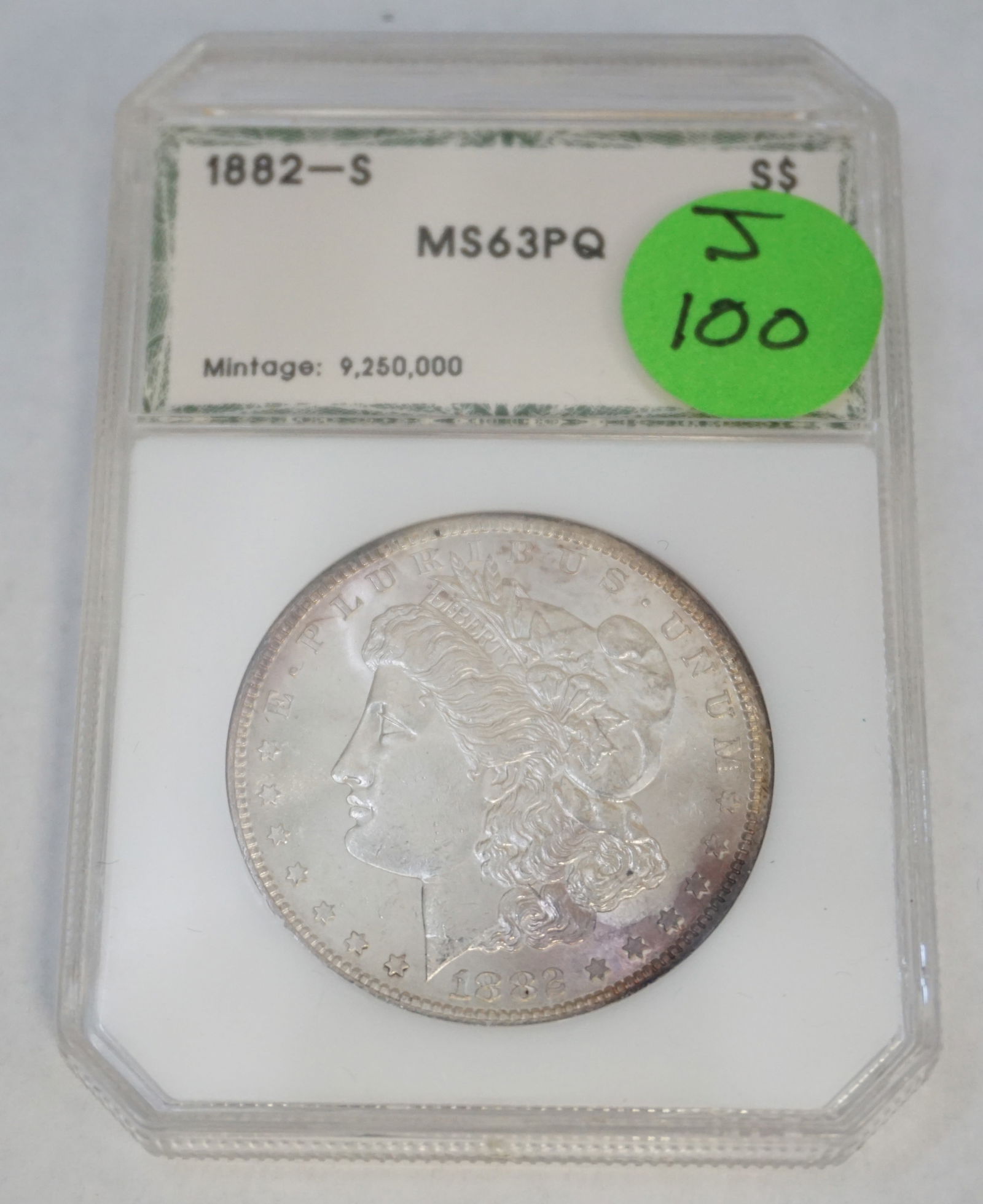 1882-S MORGAN SILVER DOLLAR- MS63PQ (1 of 3)