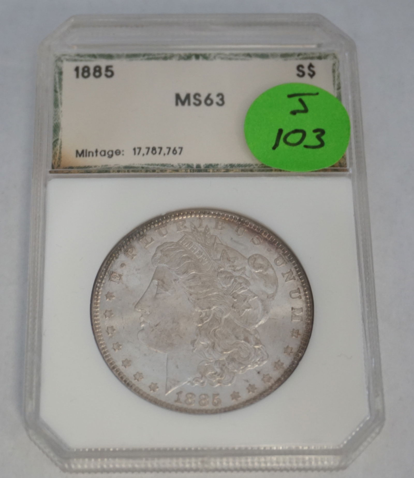 1885 MORGAN SILVER DOLLAR- MS63 (1 of 3)