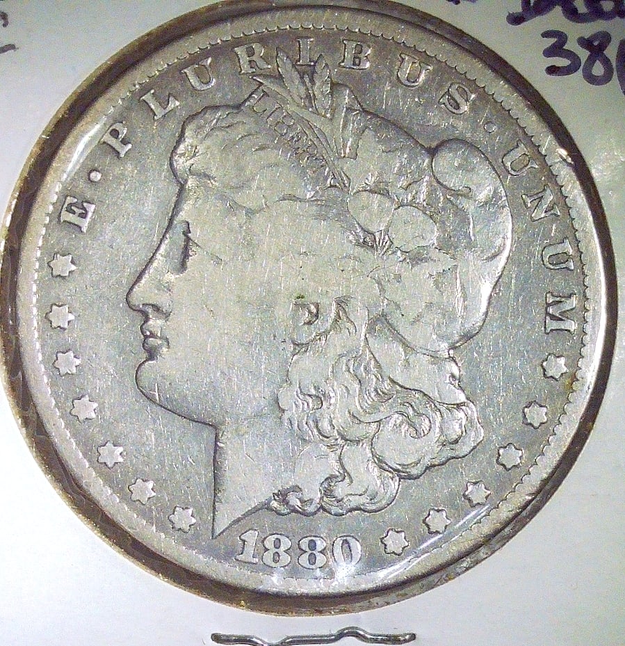 1880-CC MORGAN SILVER DOLLAR- FINE - UNGRADED (1 of 2)