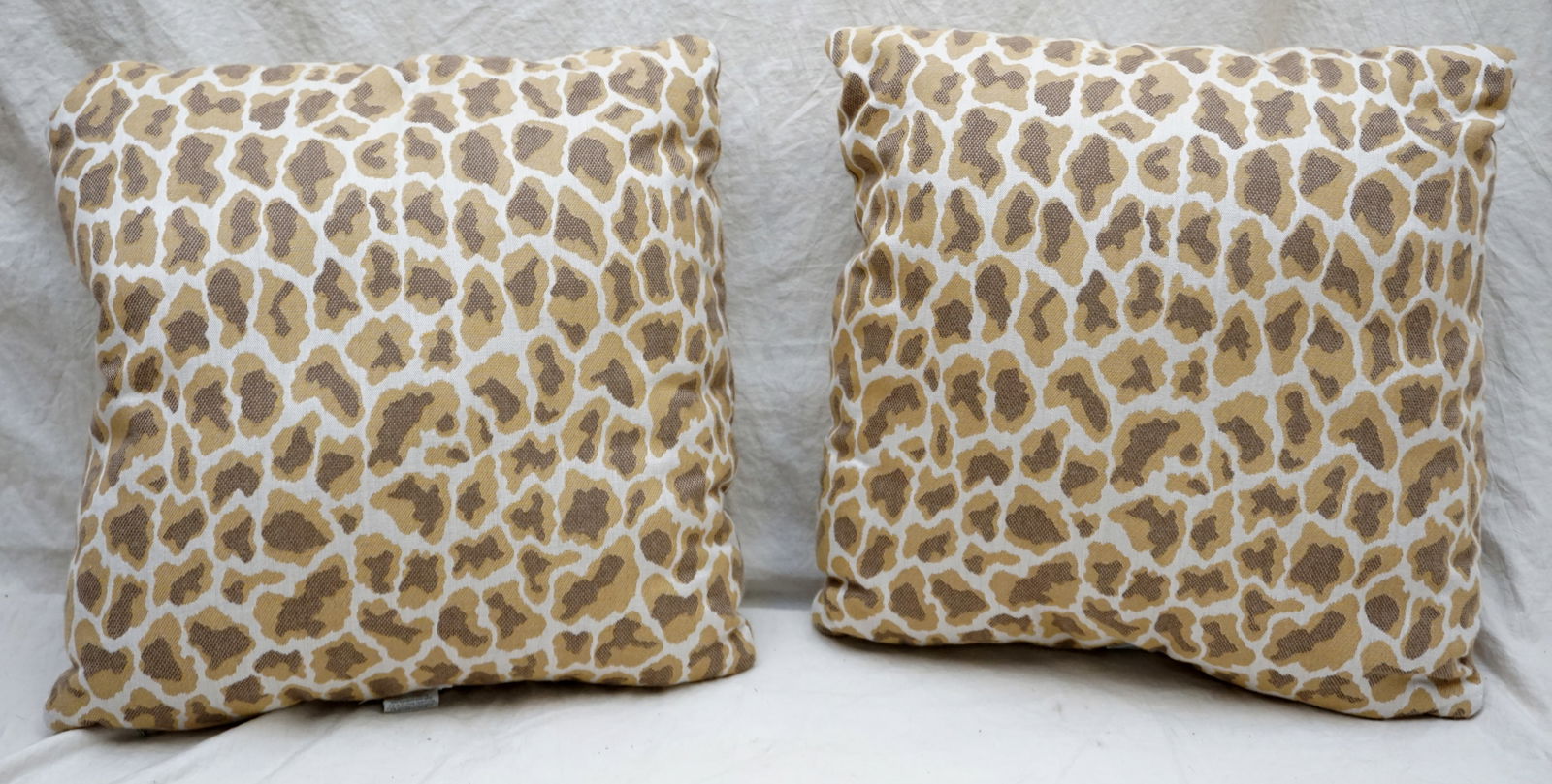 PAIR OF SUNBRELLA LEOPARD PATTERN THROW PILLOWS (1 of 4)