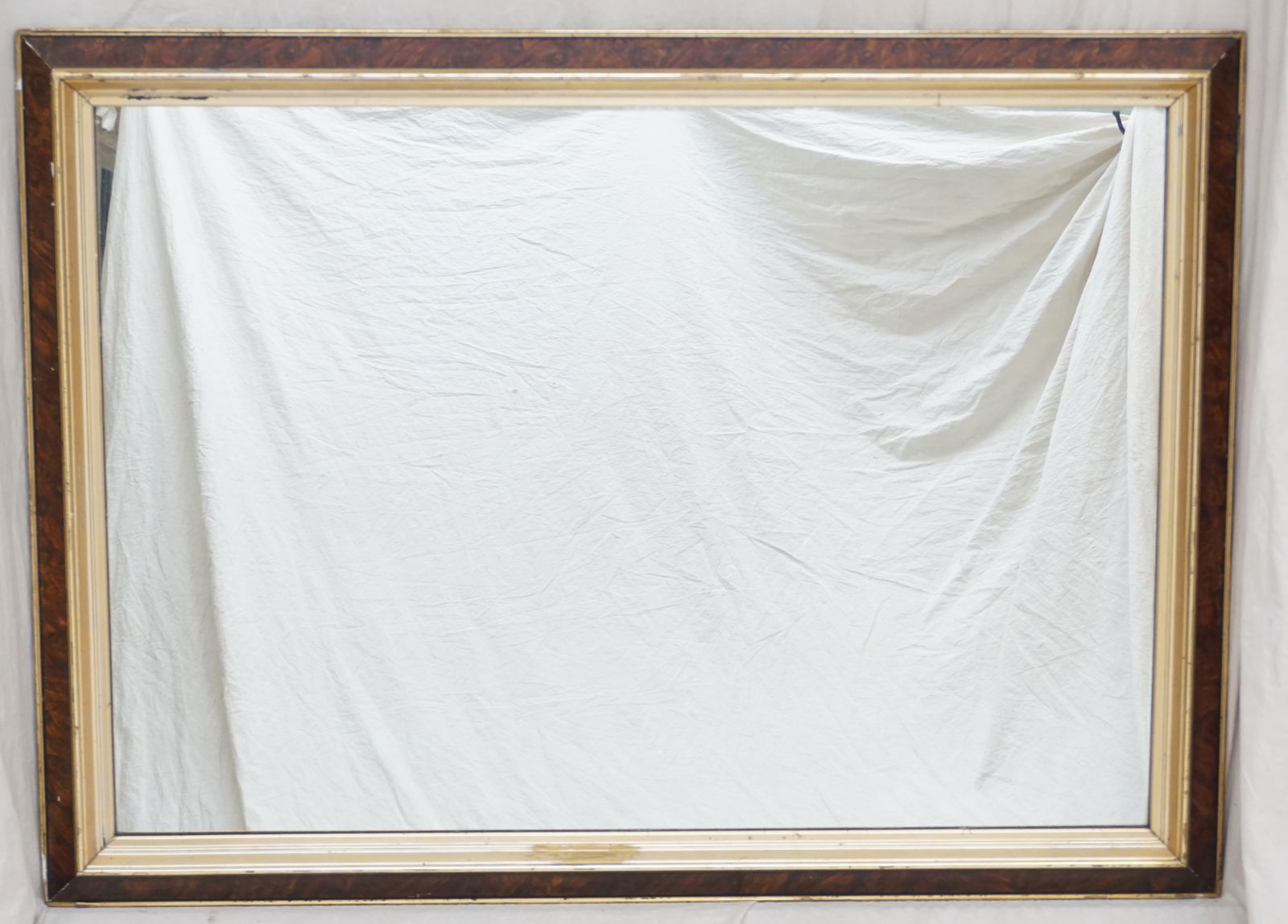 ANTIQUE MIRROR WITH GOLD AND MAHOGANY FRAME (1 of 4)