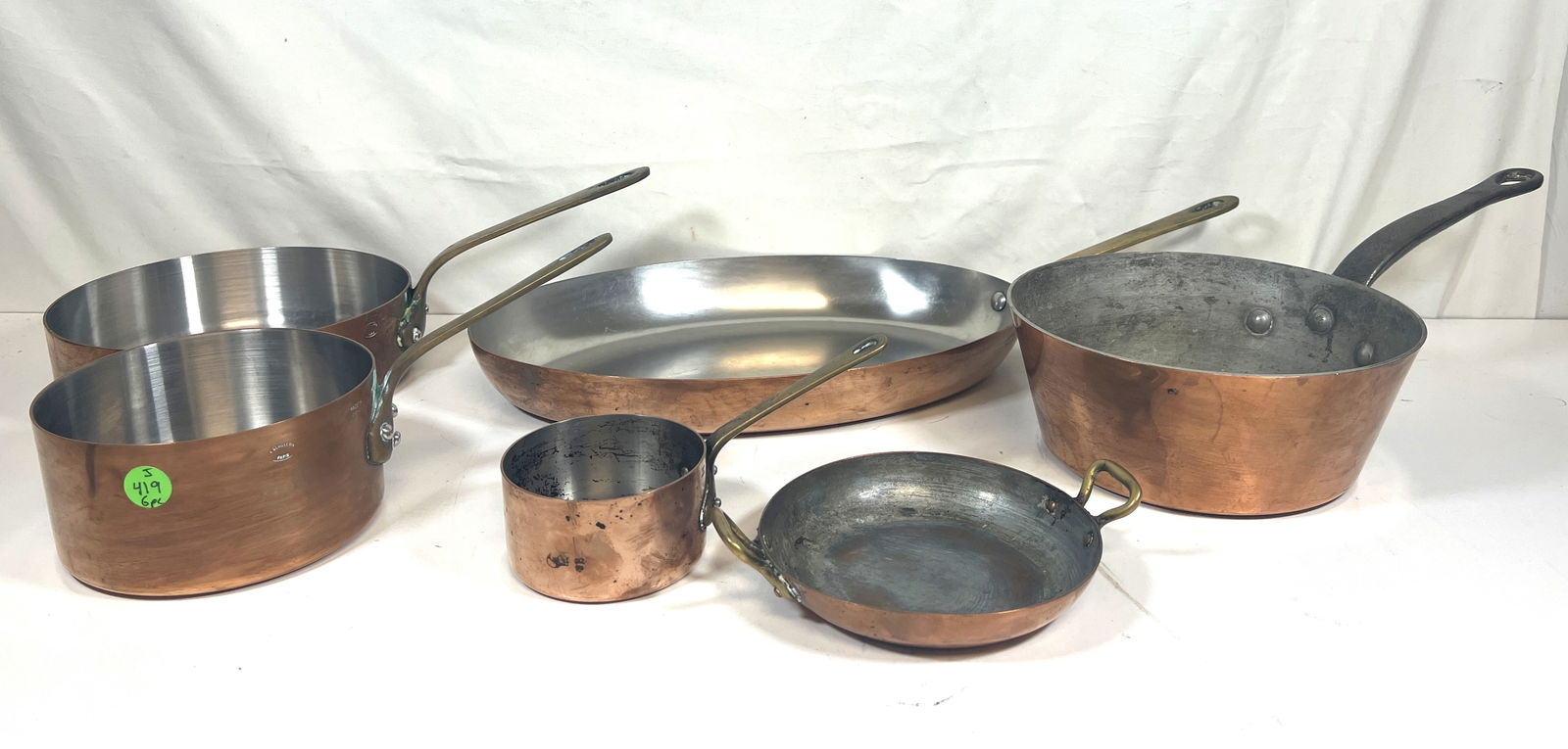 6PC COPPER POTS & PANS SET (1 of 6)