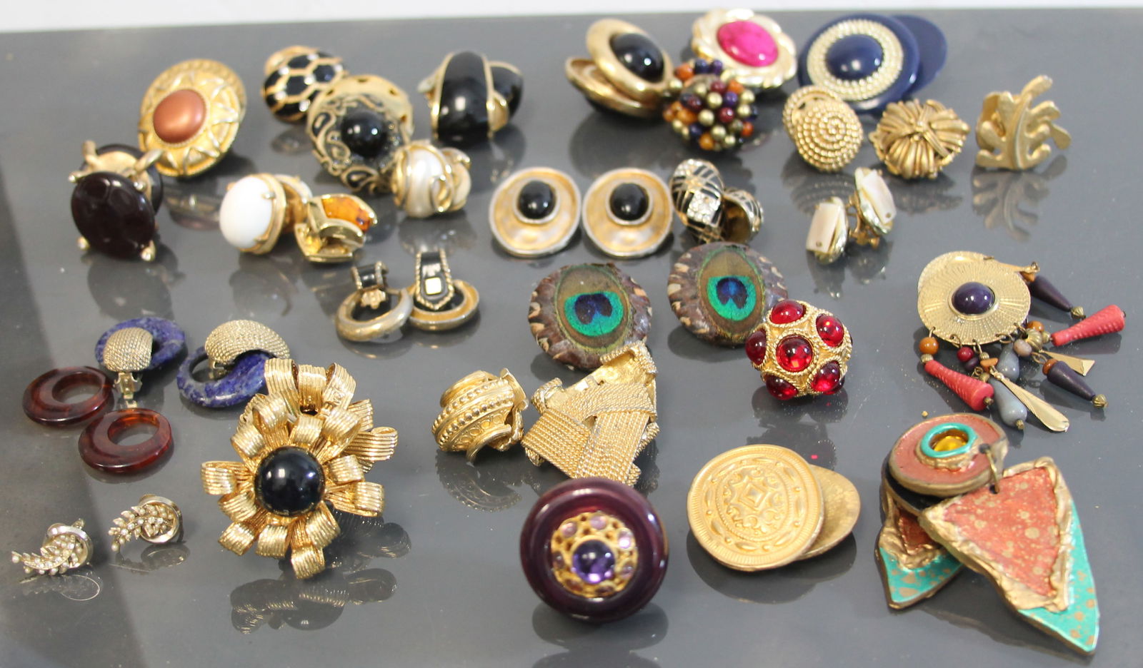CURATED VINTAGE DESIGNER COSTUME CLIP-ON EARRINGS COLLECTION (1 of 6)