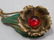 3 pcs VINTAGE 1940S BAKELITE CUFFLINKS - BROOCHES - 7