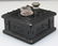 3 PC BLACK GLASS INKWELL - LIGHTER - ASHTRAY - 10