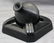 3 PC BLACK GLASS INKWELL - LIGHTER - ASHTRAY - 5