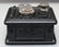 3 PC BLACK GLASS INKWELL - LIGHTER - ASHTRAY - 9