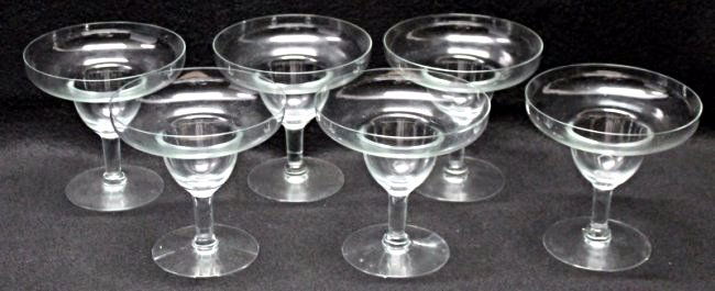 6pc VINTAGE CRYSTAL MARGARITA / SHRIMP COCKTAIL GLASSES (1 of 6)