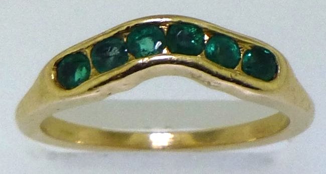 ESTATE 14K EMERALD RING SZ 6 (1 of 7)