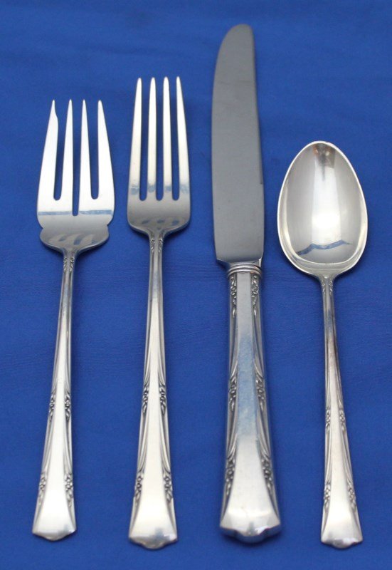 4 PC PLACE SETTING GORHAM STERLING 1938 GREENBRIER (1 of 5)