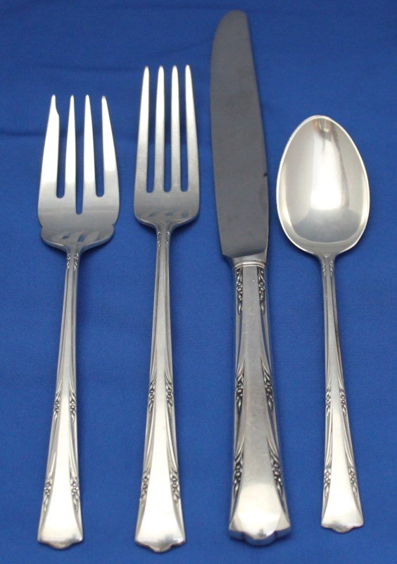 4 PC PLACE SETTING GORHAM STERLING 1938 GREENBRIER (1 of 6)