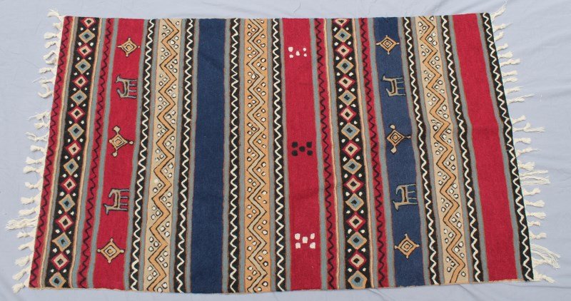 ANTIQUE TRIBAL RUG DEER - NEPAL (1 of 8)