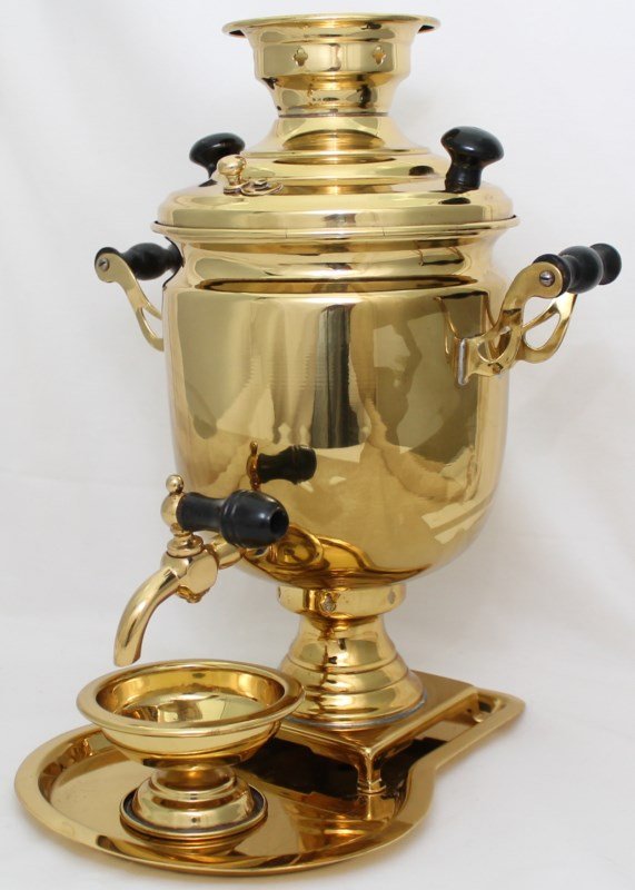 ANTIQUE IMPERIAL RUSSIAN BRASS SAMOVER (1 of 9)