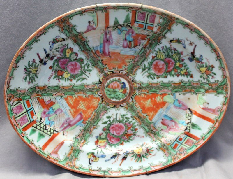 LARGE ROSE MEDALLION PLATTER (1 of 10)