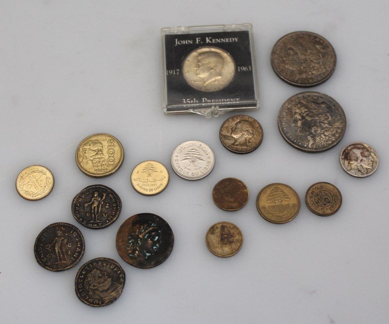 ESTATE LOT COINS INCL 1891 MORGAN DOLLARS (1 of 6)