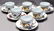 6 EVESHAM GOLD ROYAL WORCESTER CUP & SAUCER SETS