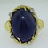 18KT GOLD LAPIS & DIAMOND RING